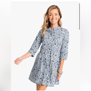 Southern Tide Kambry Fluer Printed Dress - Tide Blue